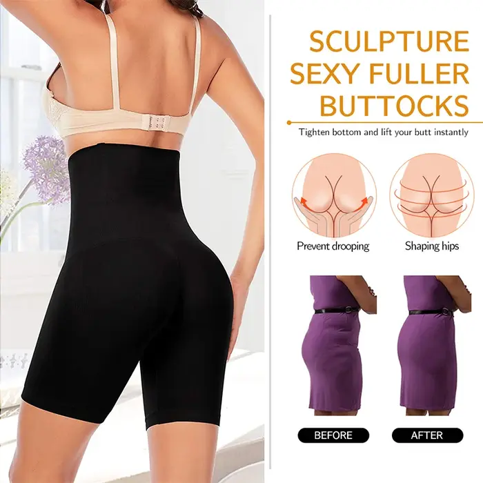 Femmes Shapewear taille haute Shorts ventre minceur corps Shaper