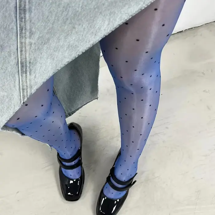 Collants transparents à pois Vintage pour femmes