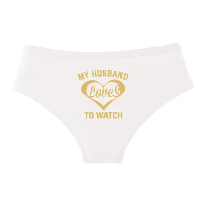 MY HUSBAND LOVE TO WATCH Femmes Culottes Sexy Confortables Sous-Vêtements Féminins Sans Couture