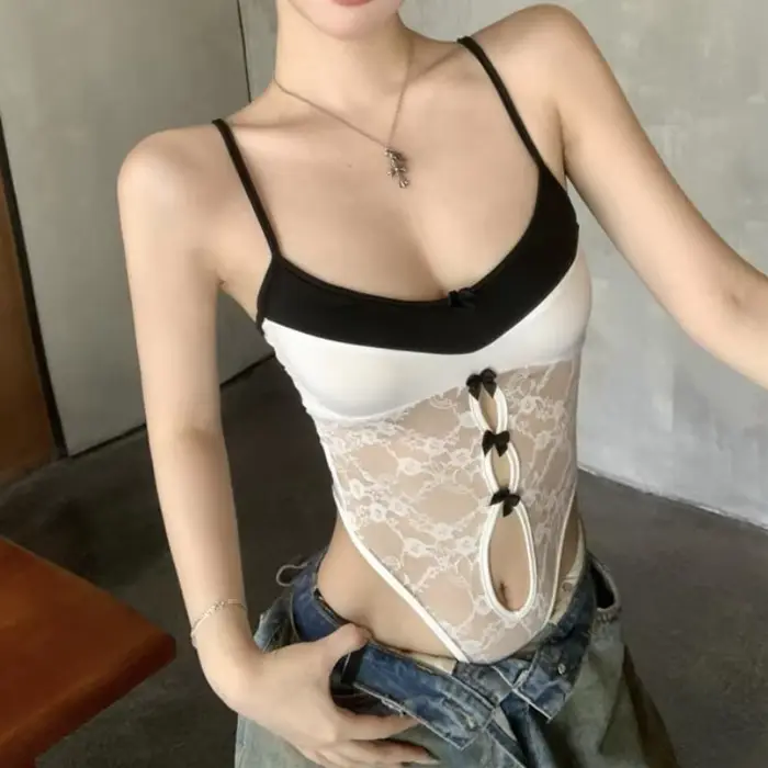 Body en dentelle blanche pour femmes