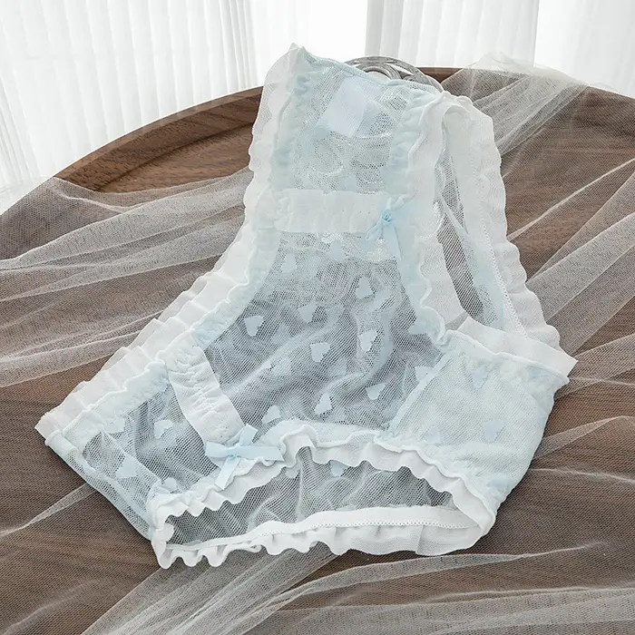Sous-vêtements Sexy en dentelle pour femmes, slip confortable ajouré, taille moyenne, sans couture, 