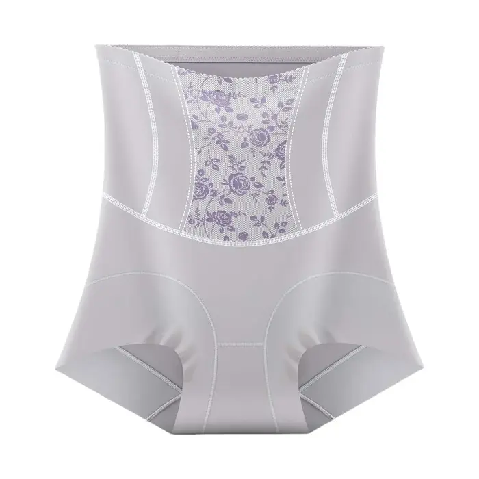 Culotte gainante taille haute post-partum à motif floral, gaine amincissante pour femme