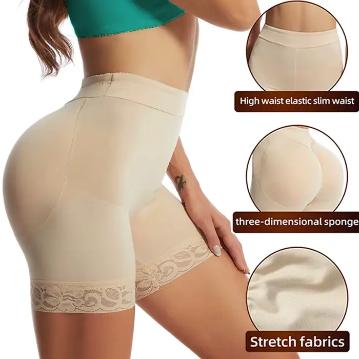 Bout à bout Shaper culottes coussinets de hanche Shapewear Push Up Booty rehausseur contrôle culotte sous-vêtements invisibles faux cul pour les femmes