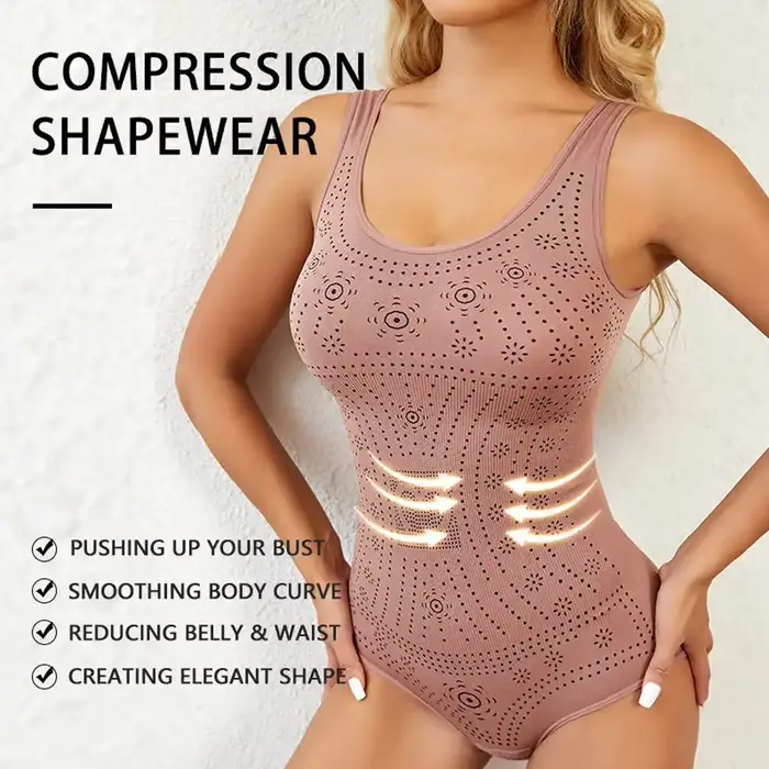 Femmes sans couture confortable Body Shaper imprimé grande taille ventre contrôle Shapewear