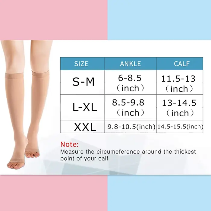 Chaussettes de Compression S-XXL médicales pour prévenir les varices