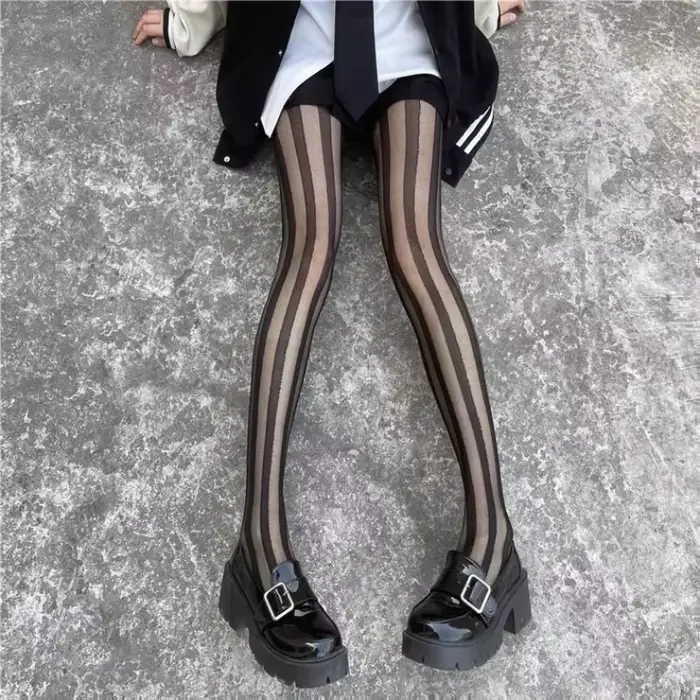 Cuisse rayée bas hauts collants Lingerie bonneterie Ultra-mince