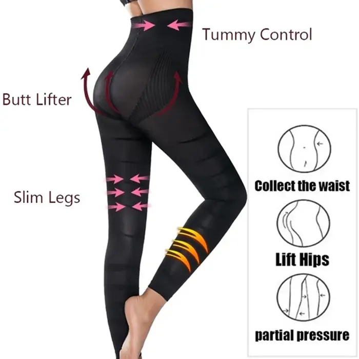 Leggings amincissants taille haute pour femme