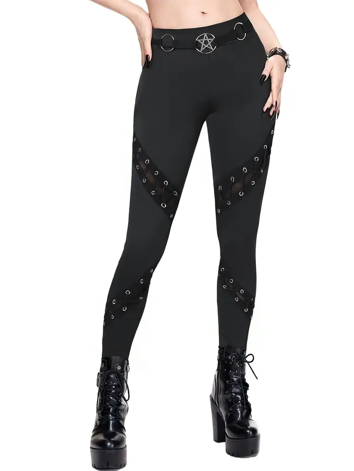 Dressfo Leggings gothiques pour femmes