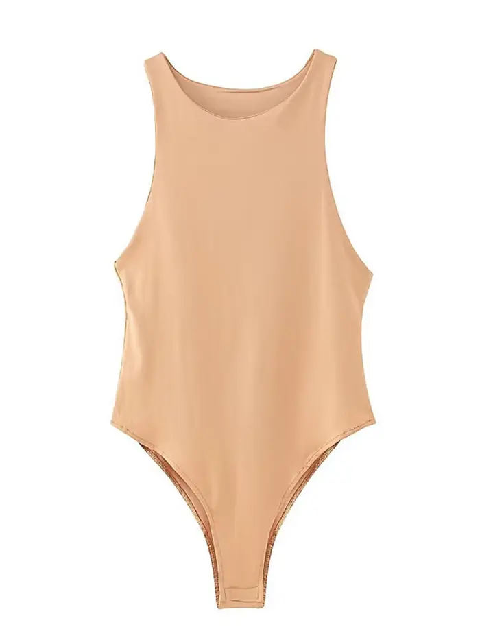Été solide sexy moulante femmes body femme 4 couleur vert mince