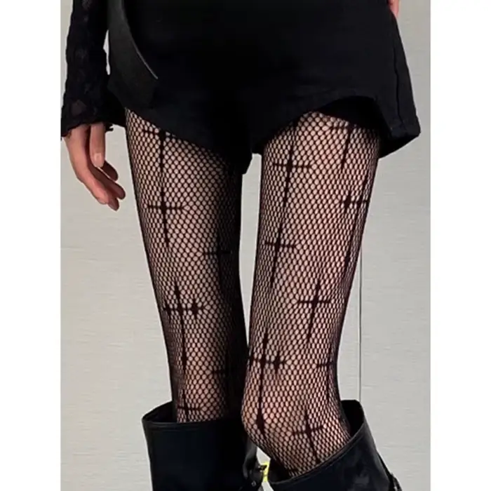 Collants résille grande taille à haute élasticité