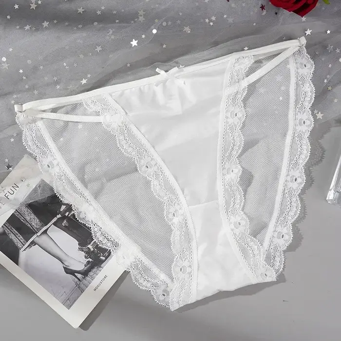 InjUnderwear-Culotte en dentelle souple pour femme