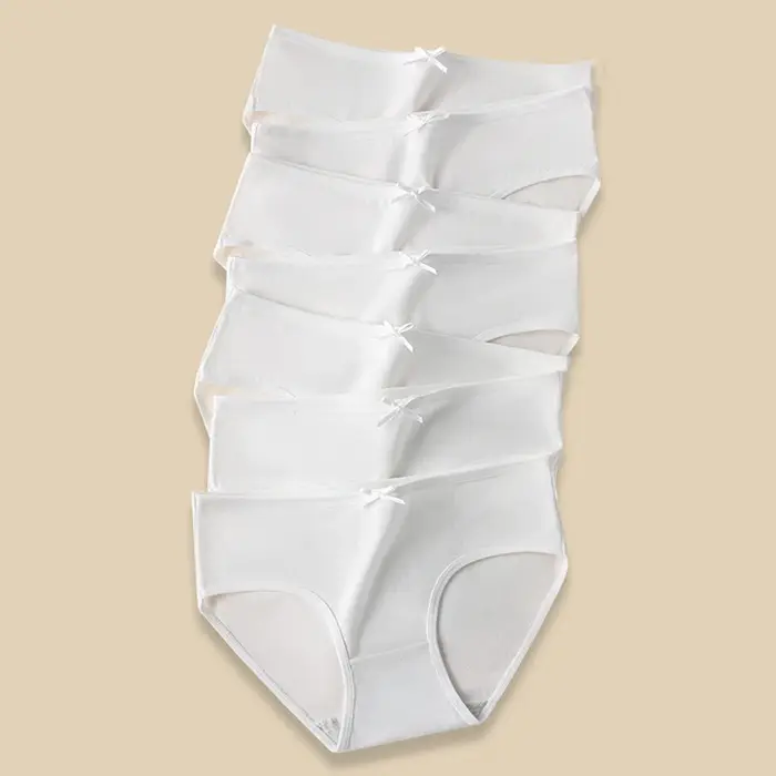 Grande taille 7 pièces sous-vêtements jetables femmes culottes coton filles slips blanc lingeries so