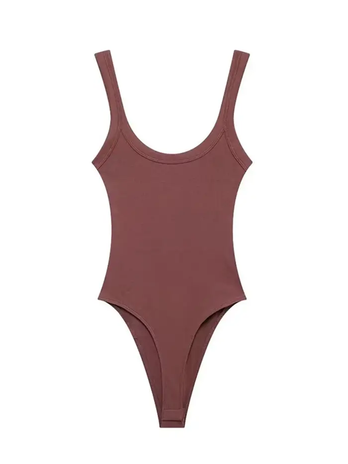 Body côtelé slim pour femmes