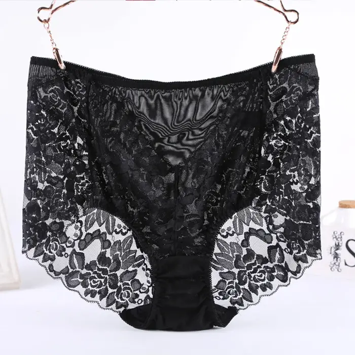 Culotte taille haute en dentelle pour femme