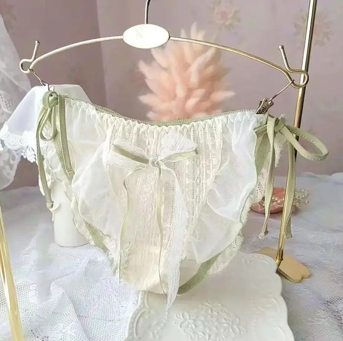 2023 nouveau 100% Photos réelles côté cravate fermer belle mignonne Lolita Kawaii femme homme Couple culottes sous-vêtements bref Boxer Lingeries