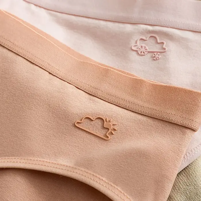Lot de 5 culottes taille moyenne couleur unie avec entrejambe en coton