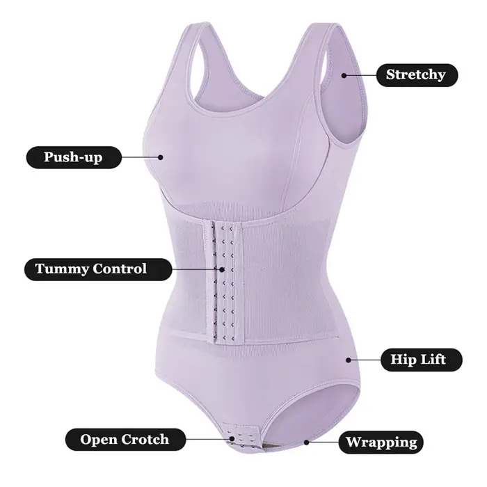 2025 nouveau Body Shapewear avec ceinture à glissière femmes ventre contrôle Fajas corps Shaper taille formateur minceur Cincher hauts Corset