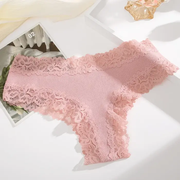 Culotte brésilienne sexy en dentelle pour femmes