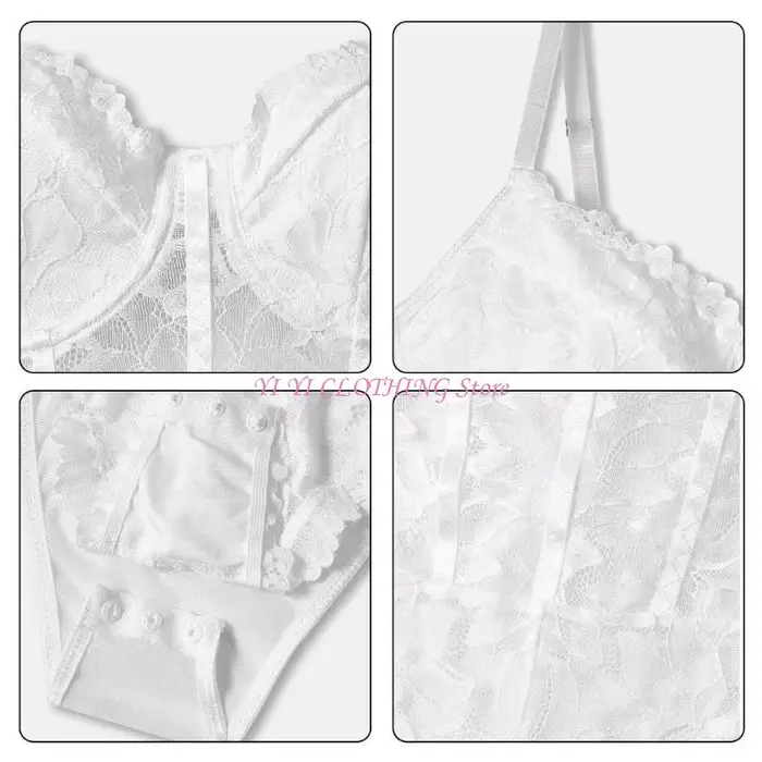 N5KF Body sensuel en dentelle maille conçu pour les amateurs mode moderne