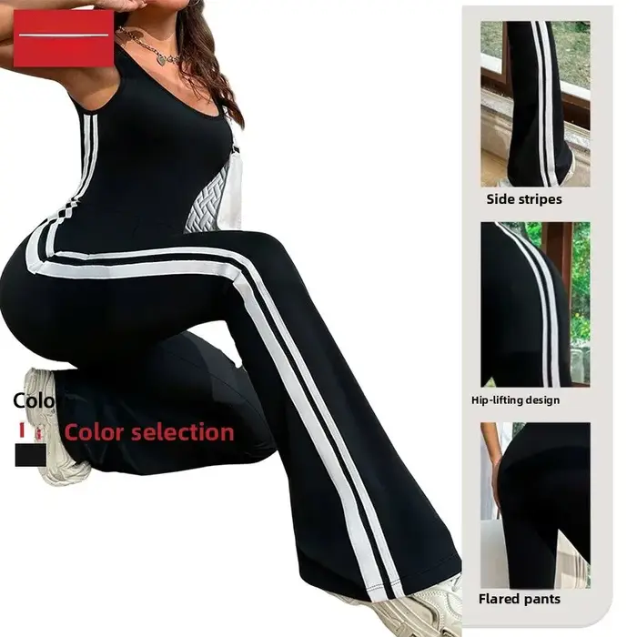 Débardeur de sport moulant élastique sculptant pour femme