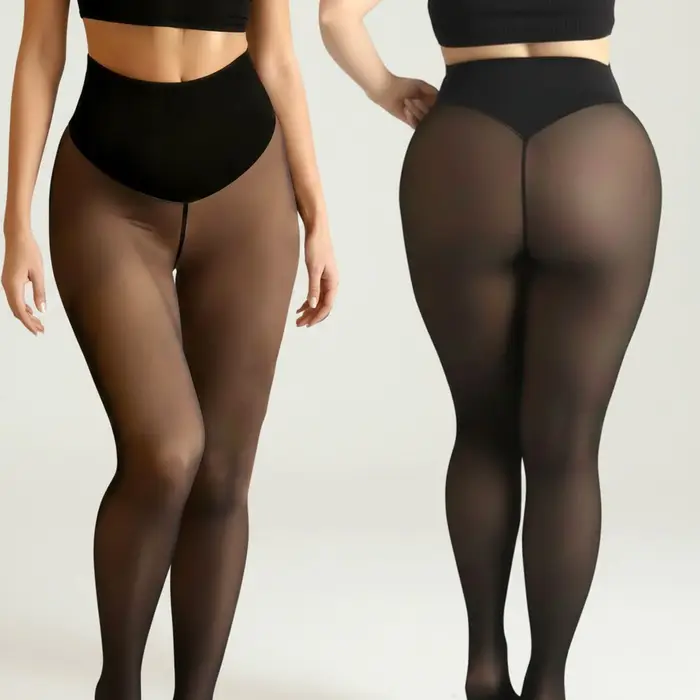 Collants doublés en polaire à une couture