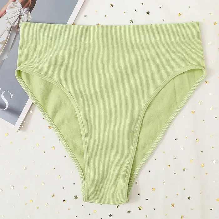 1Pc taille haute culottes femmes slips sans couture coupe