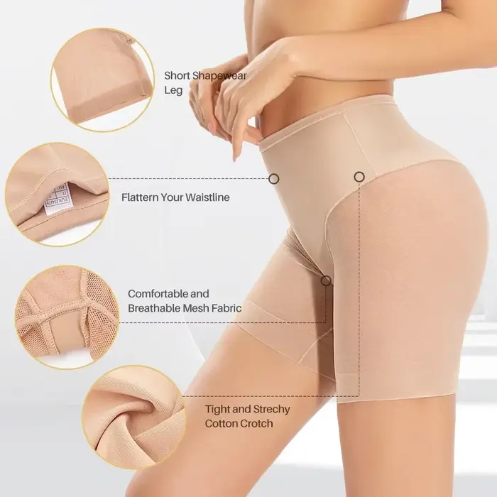 Femmes culottes minces taille haute ventre pantalon maille sous-vêtements amincissants Shapewear nouvelle femme couleur unie lumière corps sculptant Shaper
