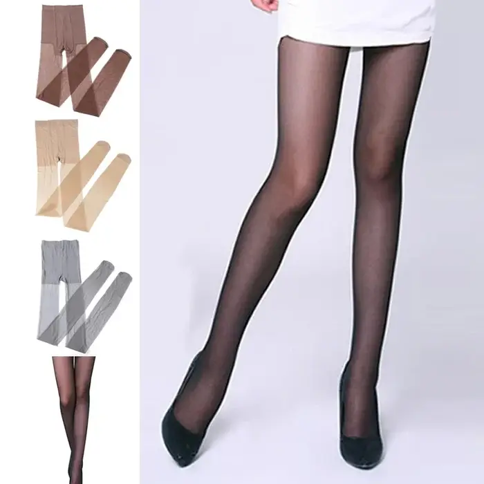 Collants d'été à haute élasticité noir nu gris bas été Sexy femmes pied étape pure Ultra-mince