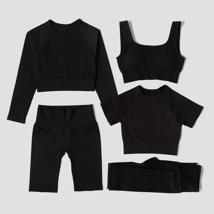 Ensemble de yoga sans couture pour femmes, vêtements d'entraînement sportif, vêtements de sport, leg