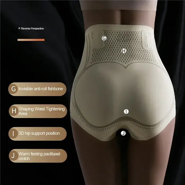 Taille haute glace soie façonnage culottes femmes sans couture Shorts corps Shaper slips pour femme respirant hanche ascenseur pantalon Shapewear
