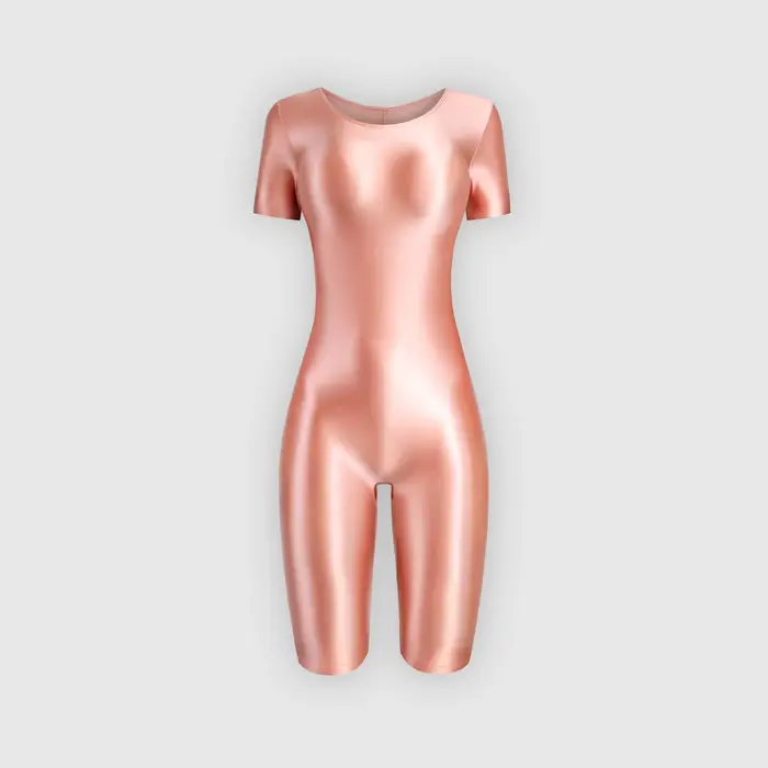 Maillot de bain une pièce en satin brillant pour femme