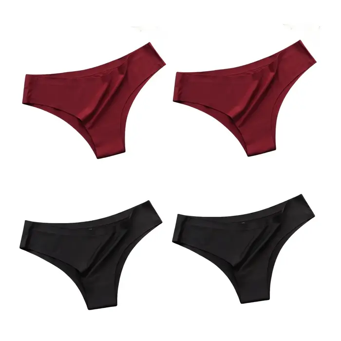 Lot de 4 culottes brésiliennes sans couture pour femme