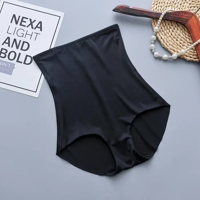Corset taille haute post-partum, culotte abdominale en soie glacée, Section fine sans couture, aminc