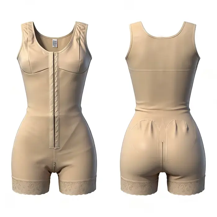 Body gainant amincissant pour femme à haute compression avec broches de maintien de la poitrine