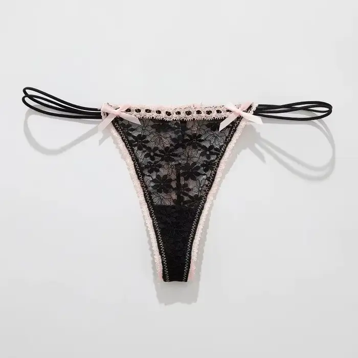 Culottes en dentelle à nœud sexy