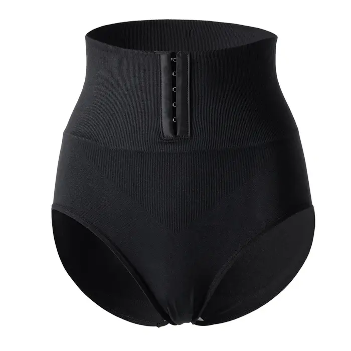Flarixa taille haute sans couture culotte ventre plat façonnage slips femmes boutonnage