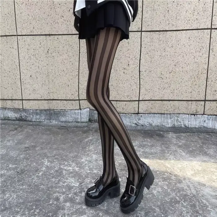 Cuisse rayée bas hauts collants Lingerie bonneterie Ultra-mince