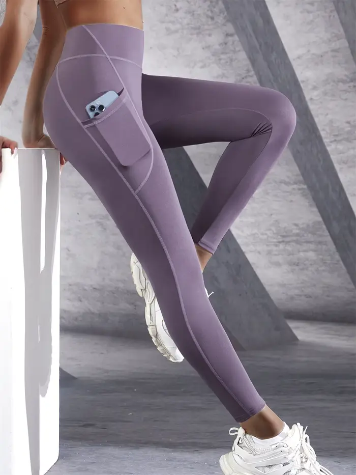 Femmes taille haute élastique entraînement Yoga Leggings contrôle du ventre avec poches latérales pantalon couture gymnase Fitness vêtements de sport collants