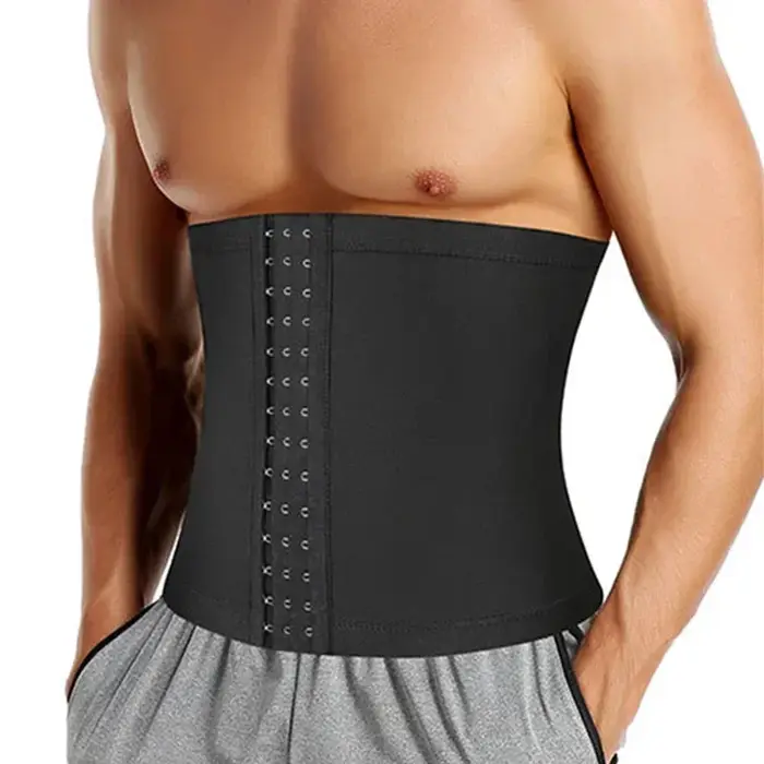 Hommes taille contrôle ceinture Shapewear Corset sueur ventre entraînement Sauna Thermo
