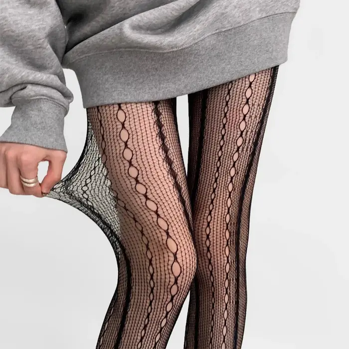 Collants résille en dentelle Sexy pour femmes