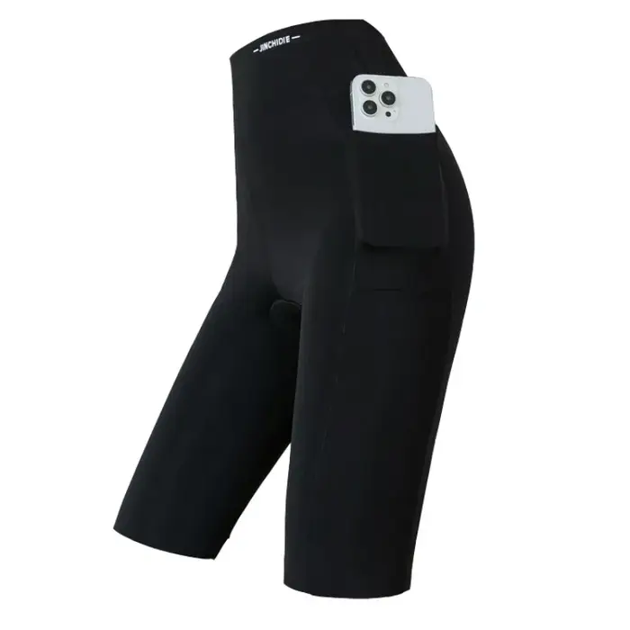 Leggings de sport grande taille pour femmes, short requin avec poche, extensible, taille haute, leva