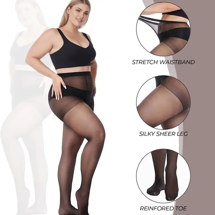 Collants noirs transparents