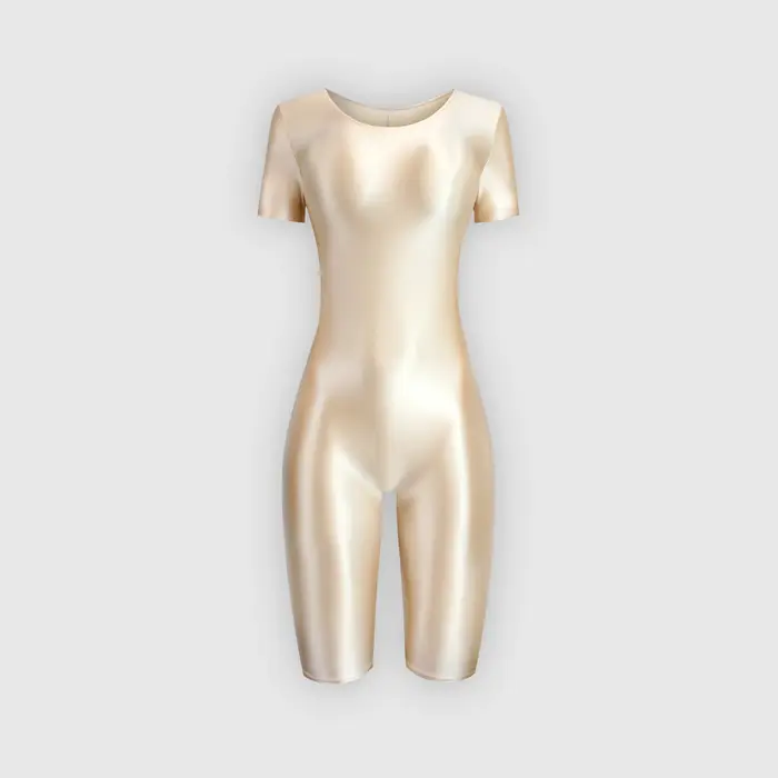 Maillot de bain une pièce en satin brillant pour femme