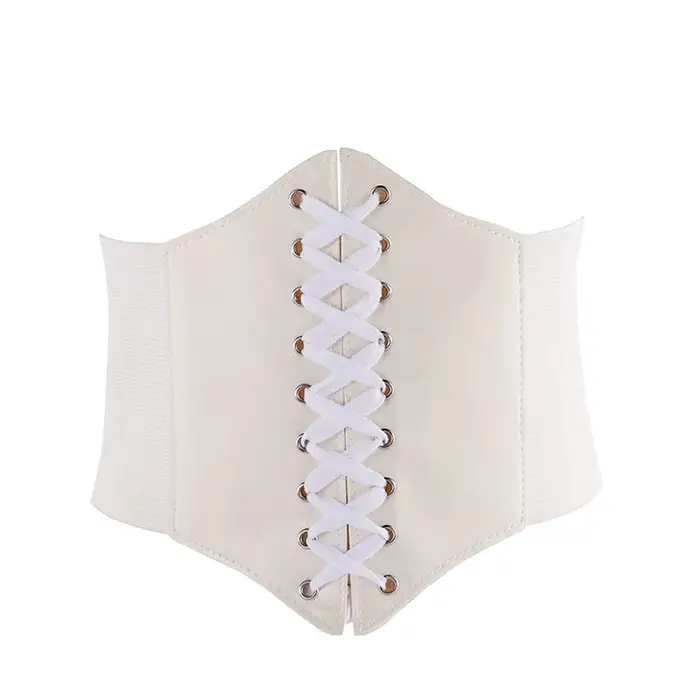 Corset amincissant taille haute pour femme, vêtements de corps en cuir, ceinture large, sangle de sm