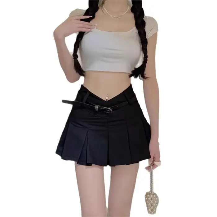 Jupe courte Anti-lumière taille haute