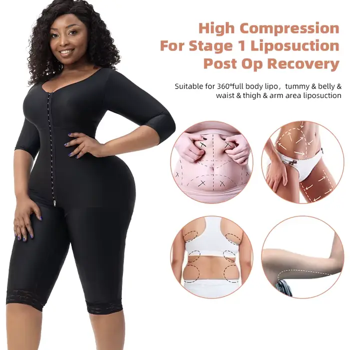 360 ° Body complet Lipo post-op récupération Shapewear