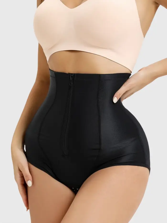 Culottes amincissantes pour femmes avec fermeture éclair sur le devant