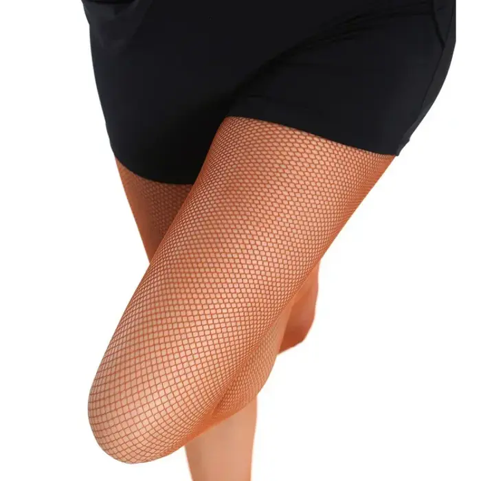 Collants résille grande taille femmes professionnel renforcé entrejambe et orteil danse latine