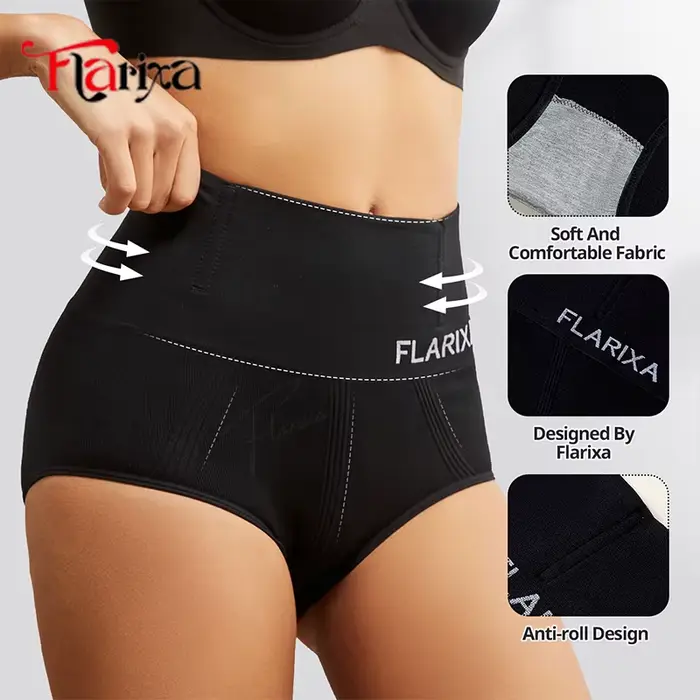 Flarixa sans couture Shaper ventre contrôle culottes femmes façonnage slips post-partum