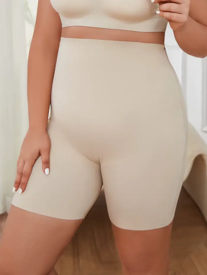 Pantalon gainant grande taille pour femme avec design amincissant le ventre